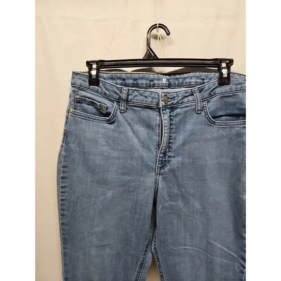 Lee Women's Blue Straight Leg Relaxed Fit Denim Jeans Mid Rise Size 12 36 X 29 - Picture 7 of 16